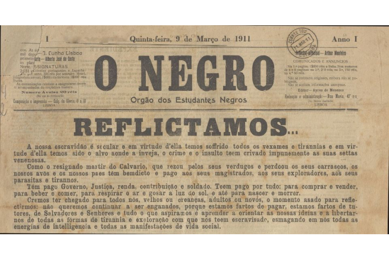 Jornal “O Negro” reeditado 110 anos depois – pelo direito à nossa memória
