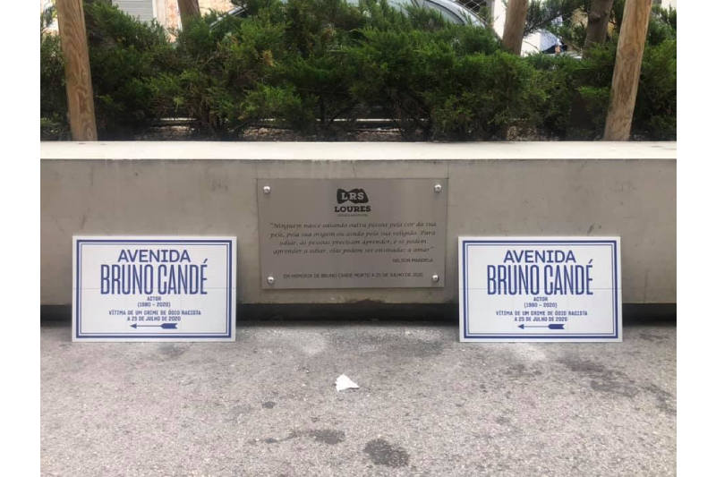 “Avenida Bruno Candé” descerrada, em dia de homenagem mural e musical