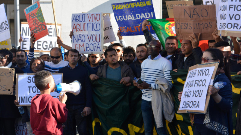 Manifestação pelo fim da violência do SEF, e dignidade para a pessoa migrante