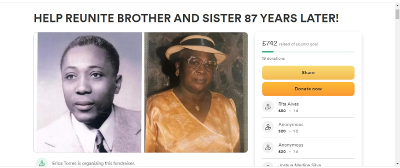 Campanha online para unir os irmãos João e Elsie, separados há 87 anos